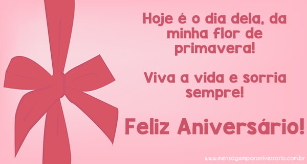 Feliz Aniversário, minha filha flor!