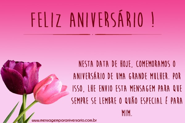 Mensagem de Aniversário para Mulher