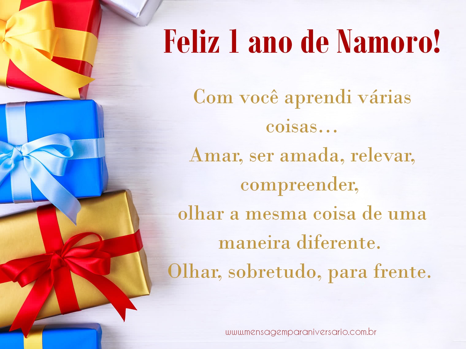 Feliz 1 ano de Namoro!