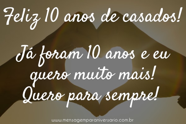 Mensagem para 10 anos de casados