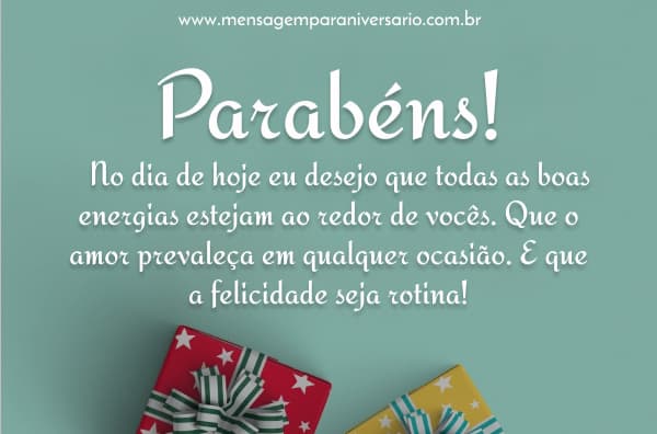 Parabéns em dobro!